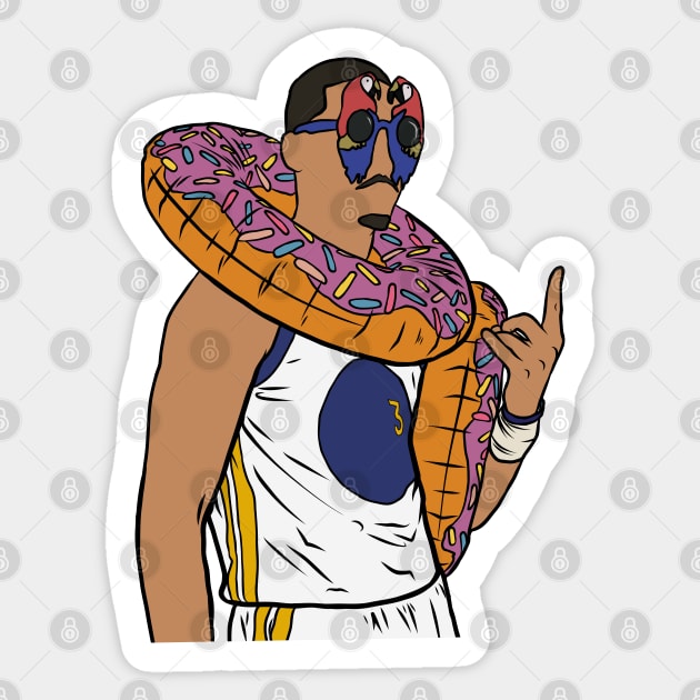 Jordan Poole's Party Sticker by rattraptees